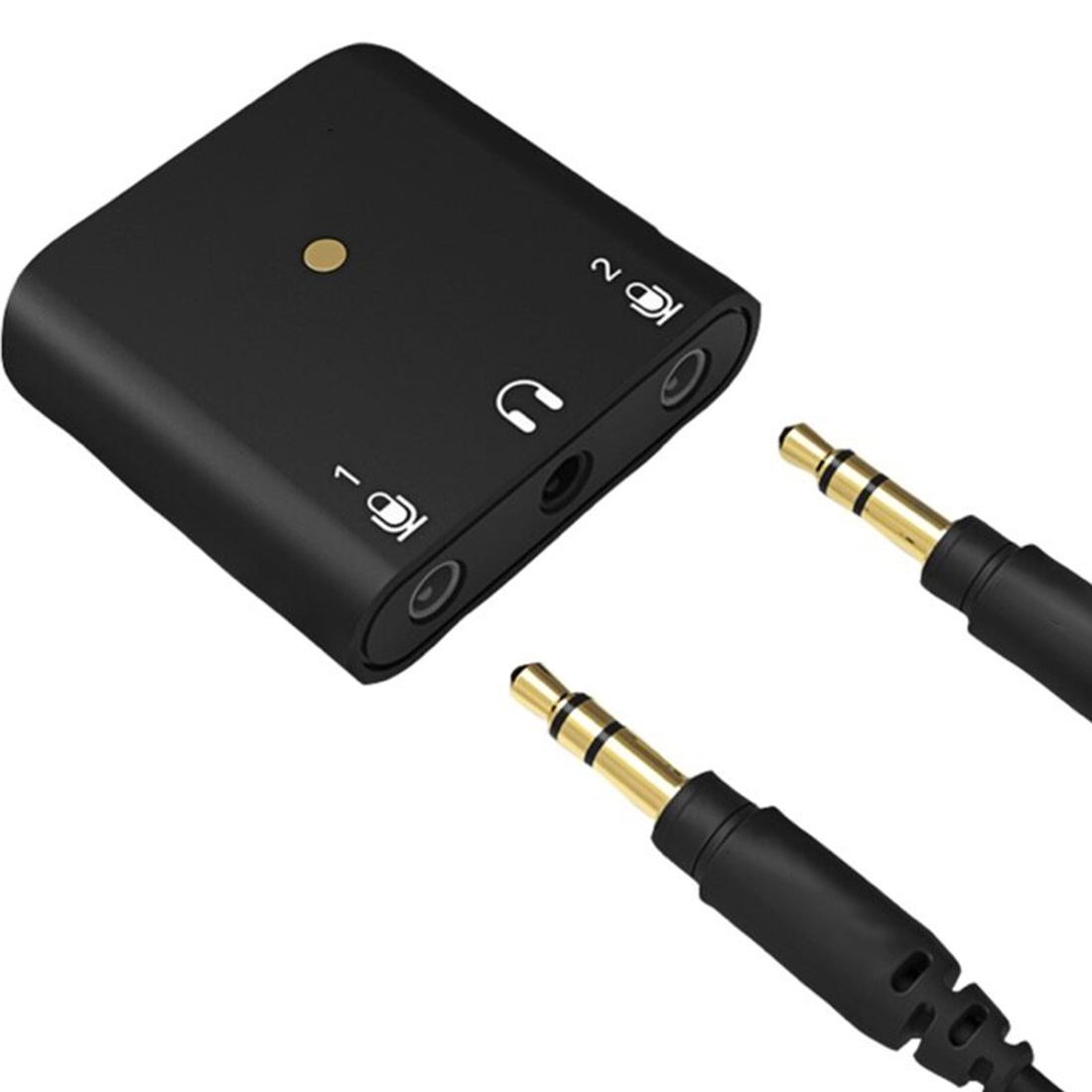 Ultra Compact Dual-Channel Portable Usb Recording Audio Interface, Dual 3.5Mm Auto-Sensing Mic Input Sound Adapter For Mobile Devices And Laptops