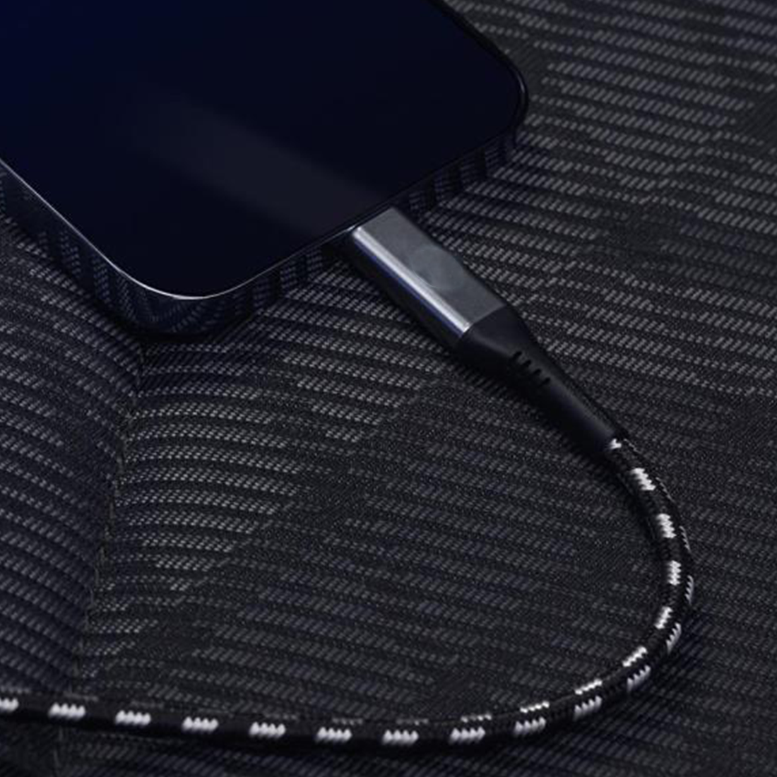 USB-C Cable Woven Braided 100CM In-Vehicle Data & Charging Cord For Car Infotainment Systems