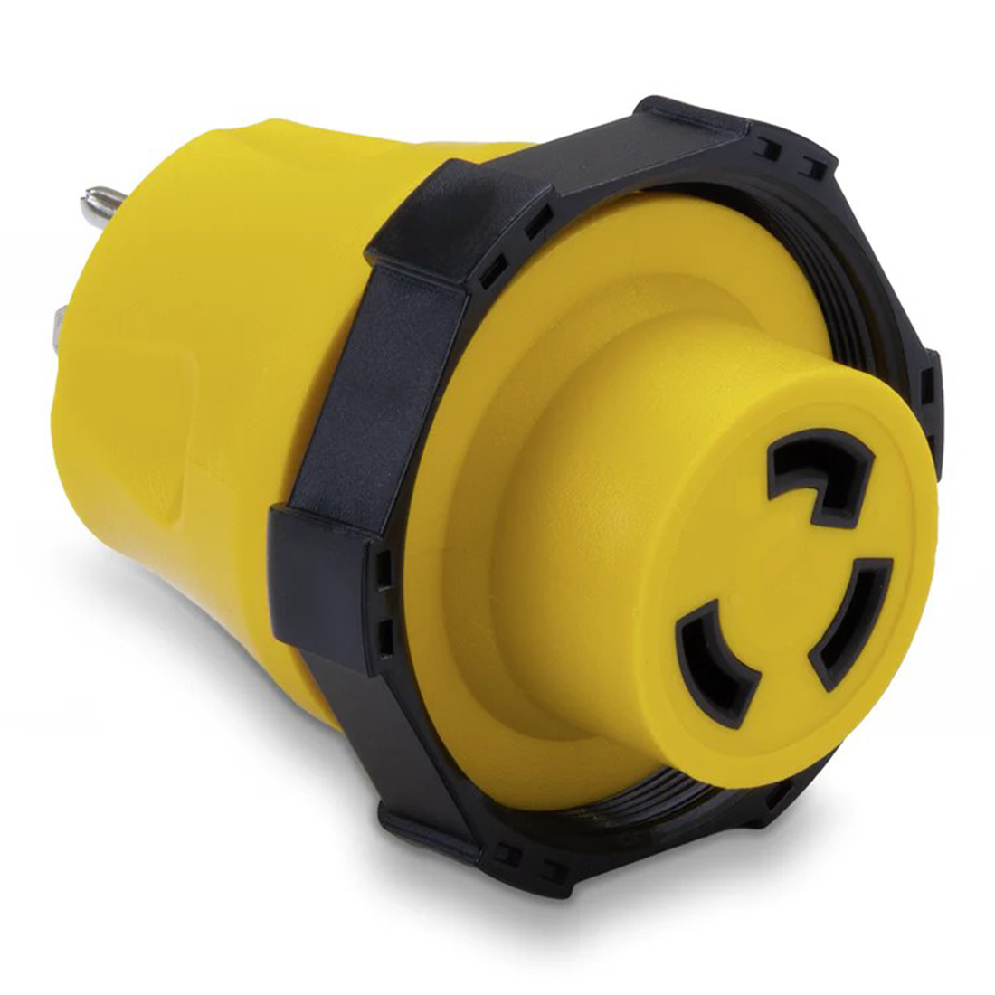 15A Male To 30A Female Twist-Lock Shore Power Converter Adapter, Compact Marine Grade Electrical Connection Plug Inlet Connector