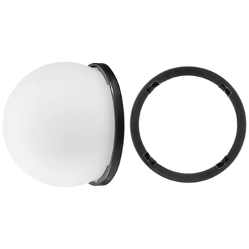 Magnetic Quick-Attach Spherical Light Diffusion Dome, 360-Degree Wide Spread Flash Modifier For Portable Studio Lighting Units