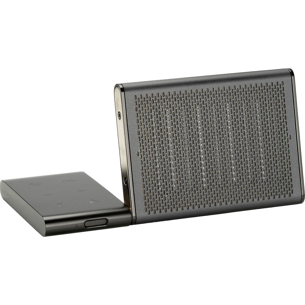 Mini Foldable Wireless Conference Speakerphone, Dual Mic Portable Voice Call Audio Unit With Intelligent Noise Suppression And Boosted Sound Mode