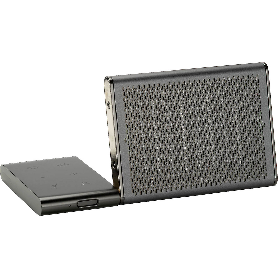 Mini Foldable Wireless Conference Speakerphone, Dual Mic Portable Voice Call Audio Unit With Intelligent Noise Suppression And Boosted Sound Mode