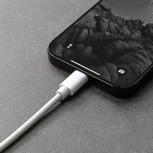 1 Meter Knit Fabric Usb-C To Usb-C Pd Fast Charging Cord, Eco-Friendly Data Cable With Built-In Storage Organizer Strap