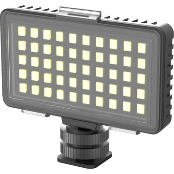 Three-Step Dimmable 50 Led On-Camera Video Fill Light, Rechargeable Portable Lighting Panel With Universal Cold Shoe Bracket