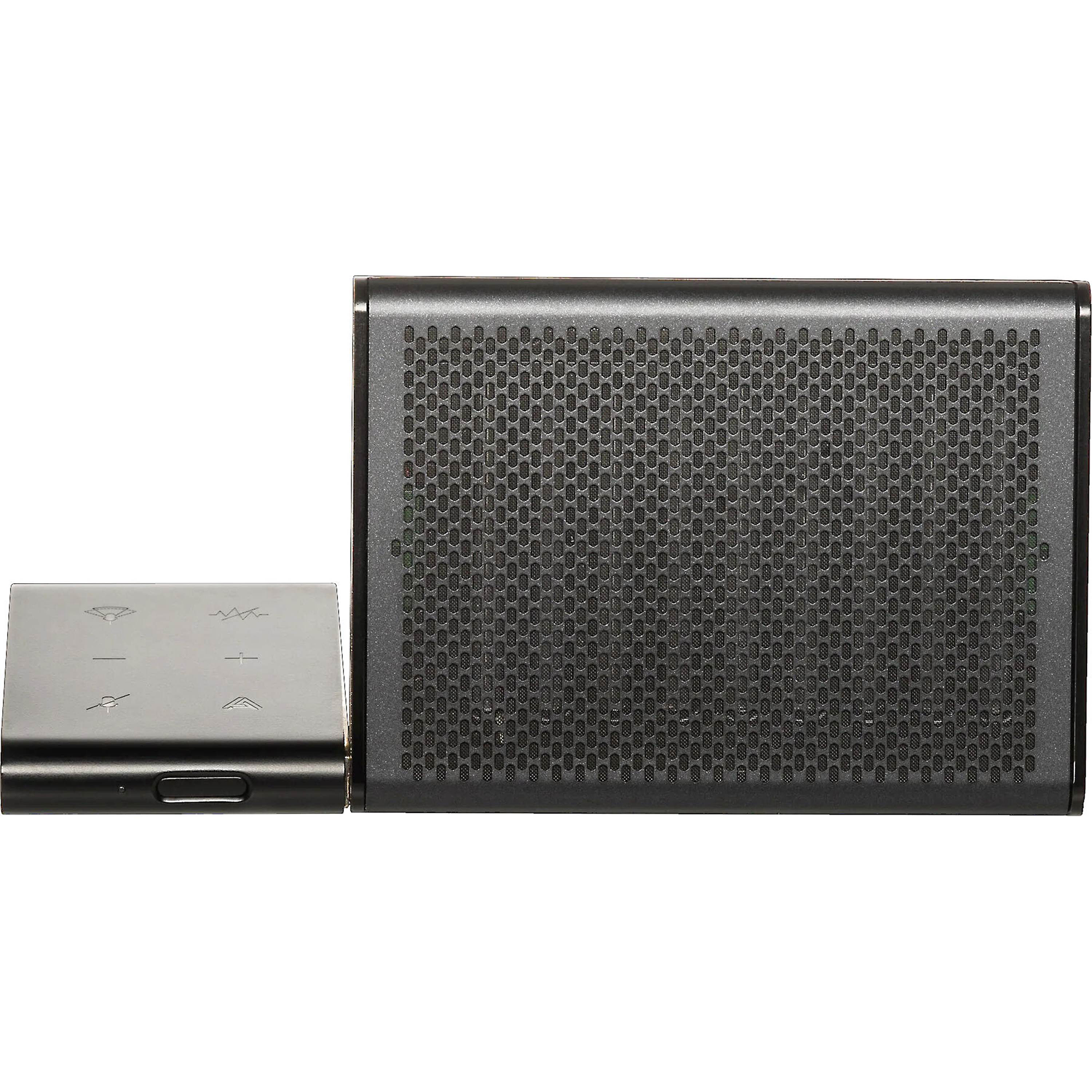 Mini Foldable Wireless Conference Speakerphone, Dual Mic Portable Voice Call Audio Unit With Intelligent Noise Suppression And Boosted Sound Mode