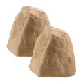 Dual All-Weather Landscape Rock Bluetooth Speaker Set, Wireless Outdoor Stereo Audio Pair With Active-Passive Channel Layout