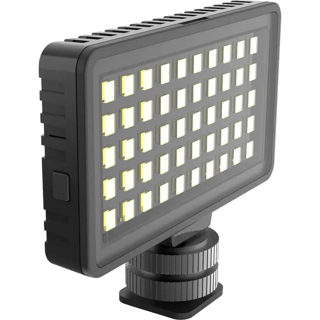 Three-Step Dimmable 50 Led On-Camera Video Fill Light, Rechargeable Portable Lighting Panel With Universal Cold Shoe Bracket