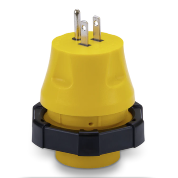 15A Male To 30A Female Twist-Lock Shore Power Converter Adapter, Compact Marine Grade Electrical Connection Plug Inlet Connector